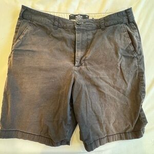 Hollister Men's Dark Gray Flat Front Shorts